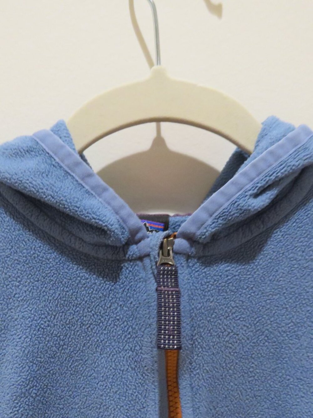 PATAGONIA Micro D Snap-T Hooded Full Zip Fleece Jacket Blue Boys Size 12 Outdoor - Picture 4 of 13